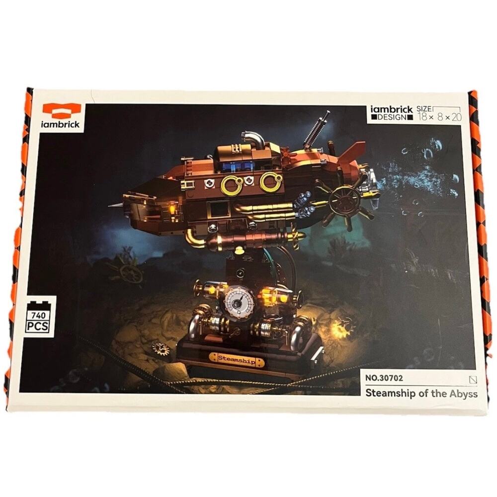iambrick Steamship Of The Abyss 740 Pcs Steampunk Building Block Set (C109)